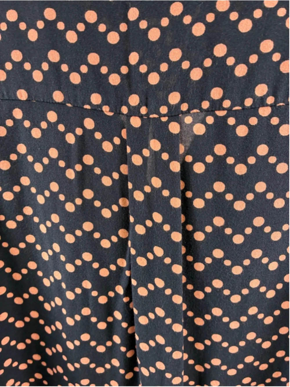 Maeve Anthropologie Polka Dot Blouse in Navy and Mauve Size S